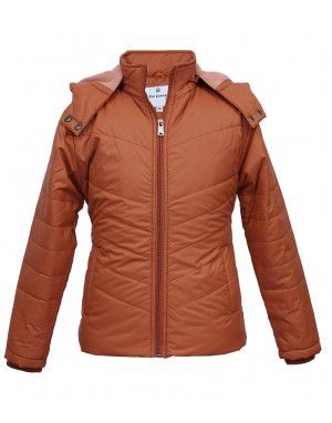Girls Winter  Jacket Quilted Tan